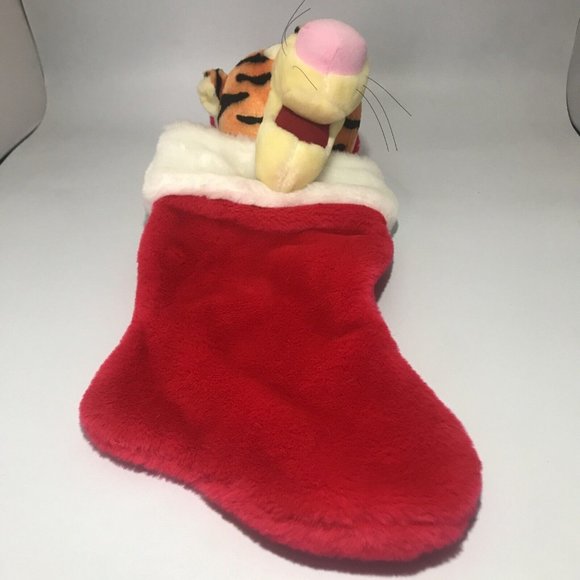 Disney Tigger Plush Christmas Stocking 20 In Winnie The Pooh Chimney Stocking - Picture 4 of 6